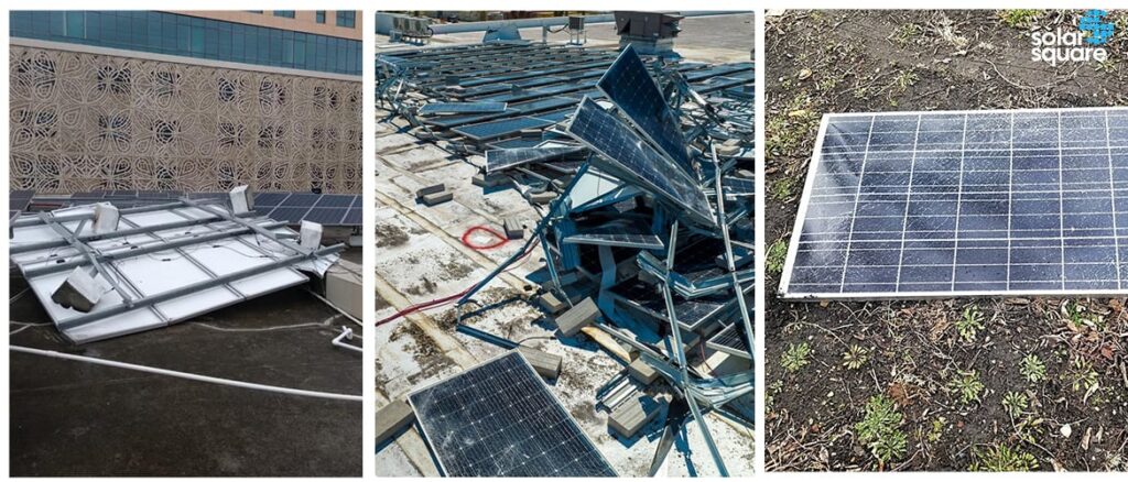 Non-Engineered Solar panel Damage