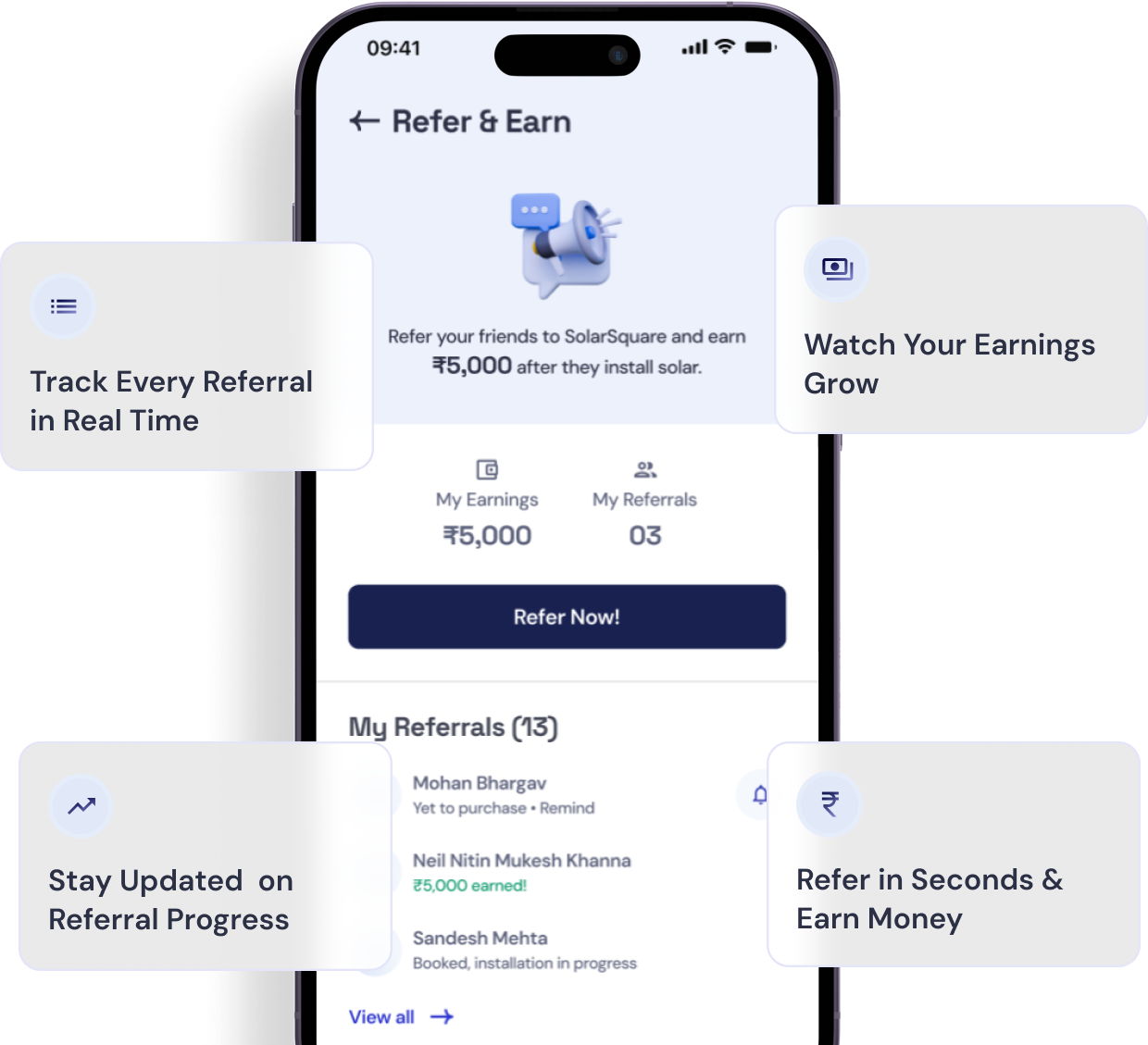 Referral Dashboard Mockup